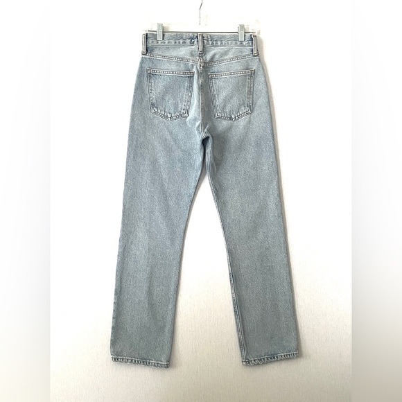 Agolde Mia Mid Rise Straight Leg Denim Jeans Size 24 - Picture 5 of 11